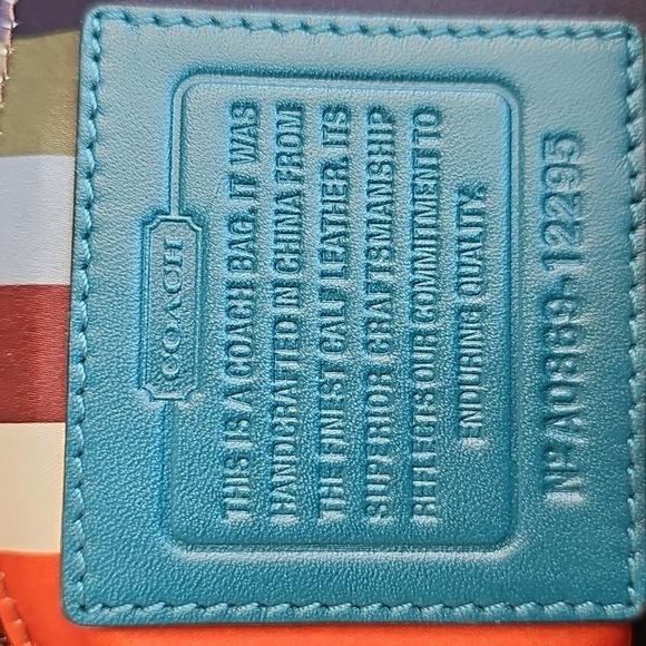 Coach 2008 Limited Edition Francine Turnlock Satchel Turquoise Legacy Lining - Picture 10 of 15